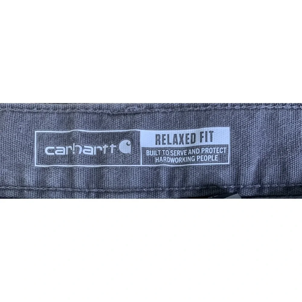 Carhartt Shorts Mens 40 Waist 38 Gray Relaxed Fit Rugged Flex Lightly Distressed